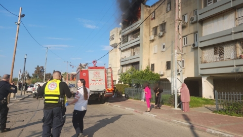 שריפה בבניין מגורים בן 4 קומות בלוד - חדשות לוד ברמלוד נט