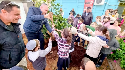 נוטעים שורשים בלוד: פעילות ט"ו בשבט בגינות הקהילתיות בעיר - חדשות לוד ברמלוד נט