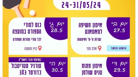 היכון ... הכן..  צא! שבוע הספורט בשדות דן - חדשות שדות דן ברמלוד נט