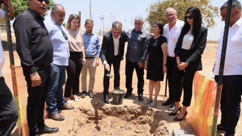 הנחת אבן פינה למט"ש תימורים - חדשות לוד ברמלוד נט