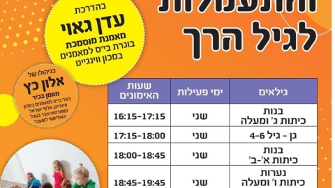 חדש בשדות דן, התעמלות קרקע - חדשות שדות דן ברמלוד נט